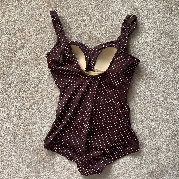 Maxine Vintage Polkadot One Piece Swim Suit - Picture 3 of 8
